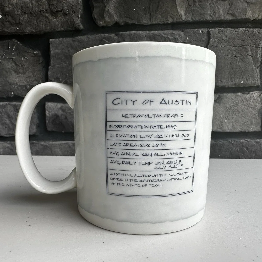 Vintage 2006 Starbucks AUSTIN Capital of the Lone Star State 18 oz. Coffee Mug